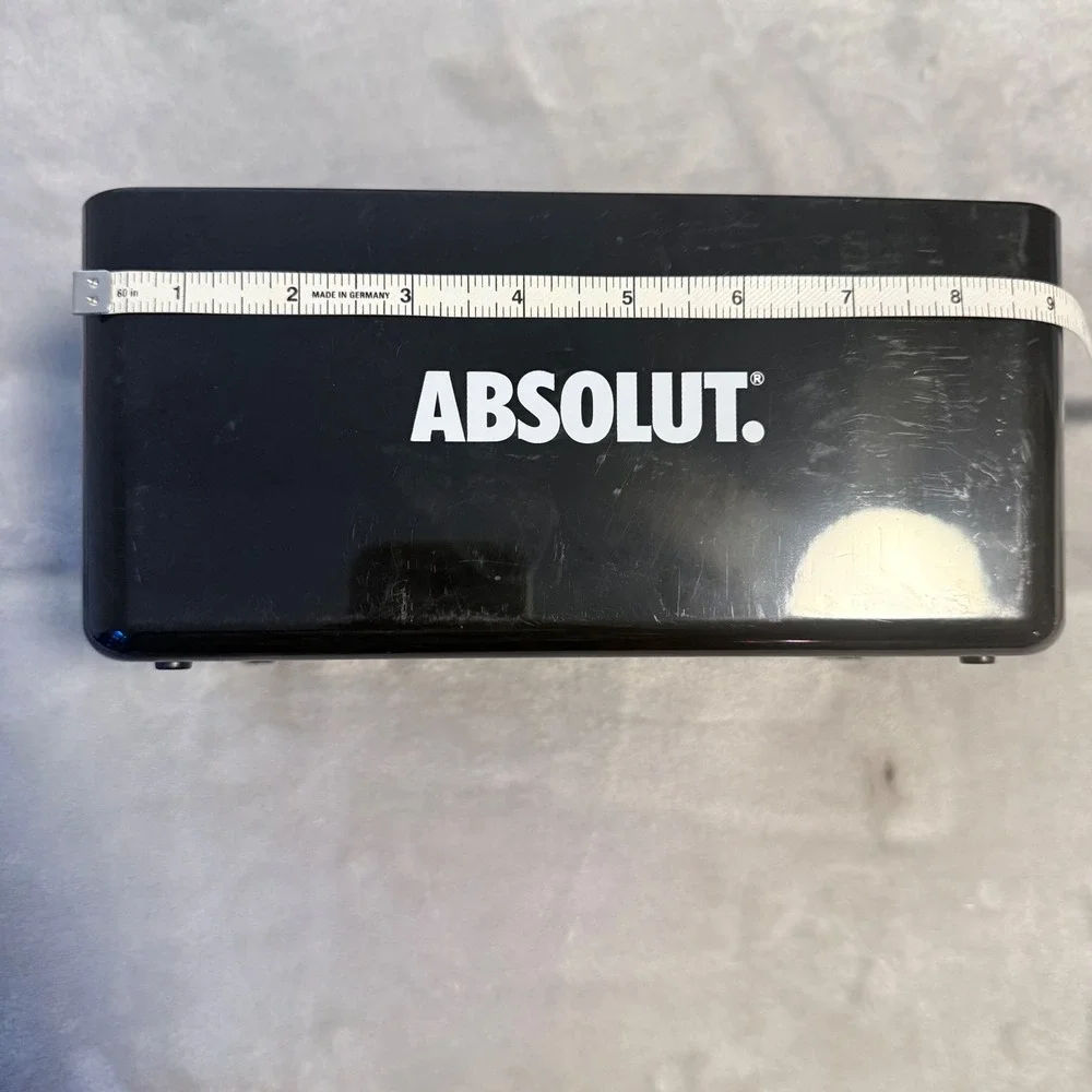 Absolut Vodka Black Plastic Bar Caddy Organizer Napkin Straw Holder Display